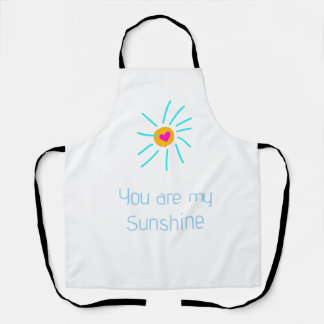 you are my sunshine blue orange sun heart kids nam apron