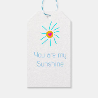 you are my sunshine blue orange sun heart kids nam gift tags