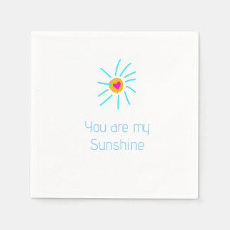you are my sunshine blue orange sun heart kids nam napkin