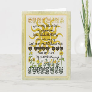 You are my sunshine card