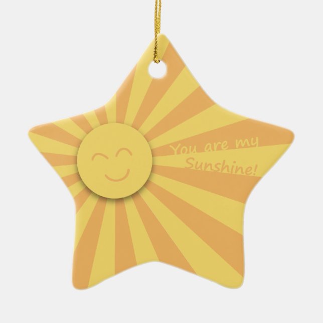 You are my Sunshine! Ceramic Tree Decoration (Front)