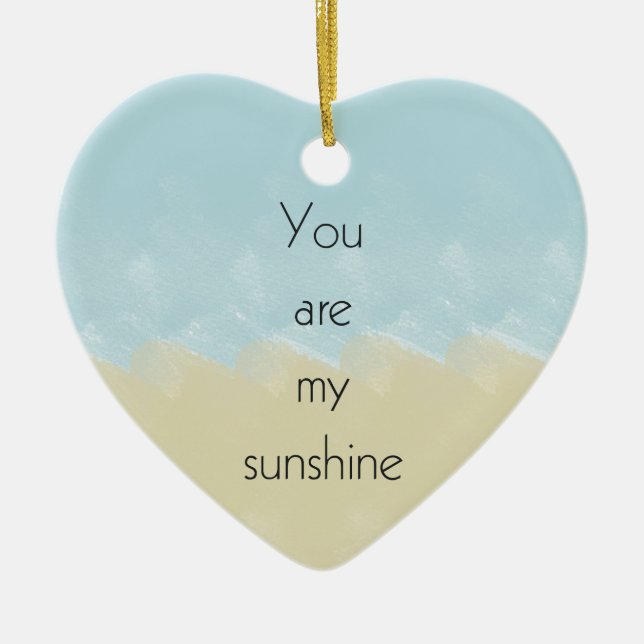 You Are My Sunshine Ceramic Tree Decoration (Front)