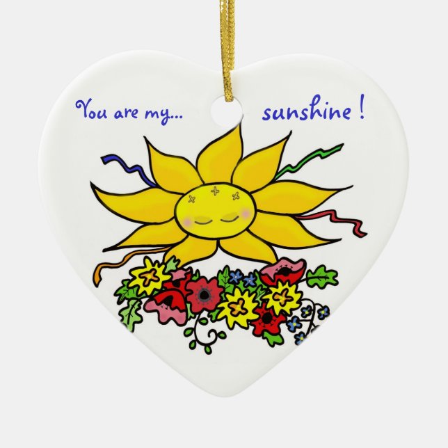 You Are My Sunshine Ceramic Tree Decoration (Front)