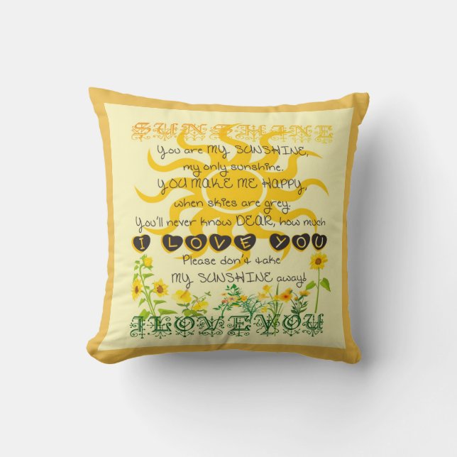You are my sunshine. cushion (Front)