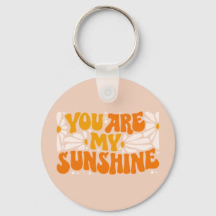 You Are My Sunshine Groovy Graphic Key Ring