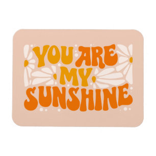 You Are My Sunshine Groovy Graphic Magnet