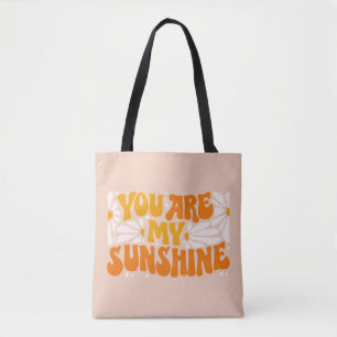 You Are My Sunshine Groovy Graphic Tote Bag