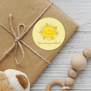 You Are My Sunshine Happy Cute Sunny Day Classic Round Sticker