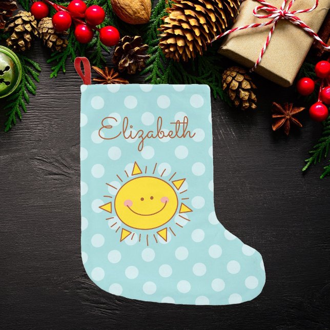 You Are My Sunshine Happy Cute Sunny Day Small Christmas Stocking (Creator Uploaded)