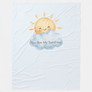 You Are My Sunshine Happy Sun Cloud Fleece Blanket