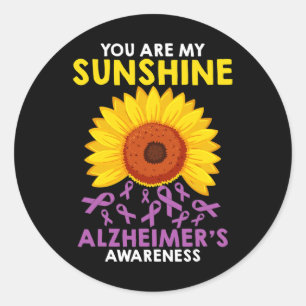 You Are My Sunshine Heimerheimer's Awareness  Classic Round Sticker