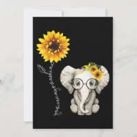 You Are My Sunshine Hippie Sunflower Elephant