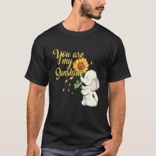You Are My Sunshine Hippie Sunflower Elephant Shir T-Shirt