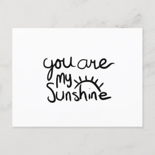 You are my sunshine holiday postcard