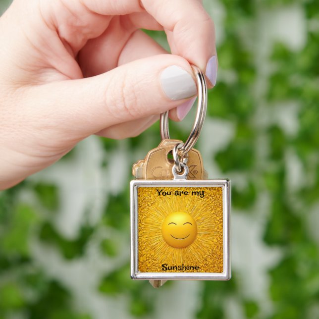 You are my Sunshine Keychain/Ring Key Ring (Hand)