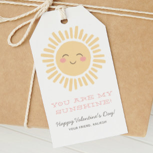 You are my Sunshine Kids Classroom Valentine Day Gift Tags