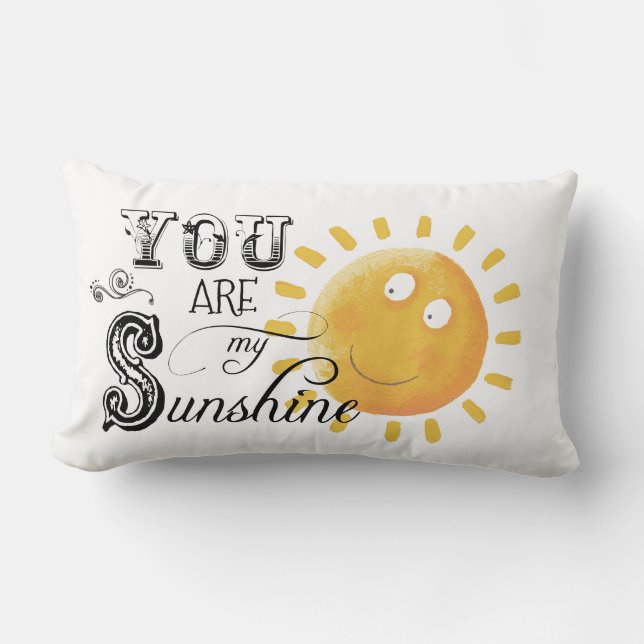 You Are My Sunshine Lumbar Pillow (Front)
