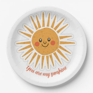 You are my sunshine paper plate