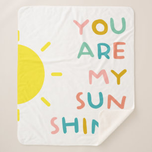 You Are My Sunshine Pastels Sherpa Blanket