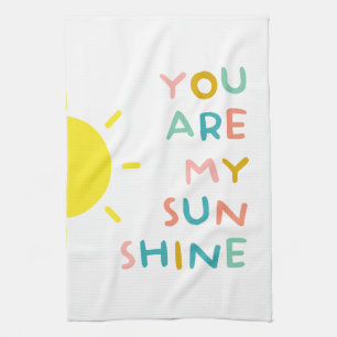 You Are My Sunshine Pastels Tea Towel