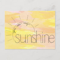 You Are My Sunshine Postcard