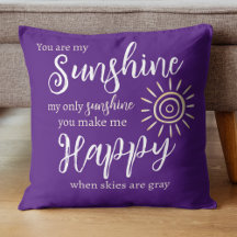 You Are My Sunshine Purple with Sun White Dots