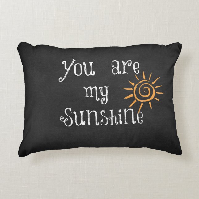 You are My Sunshine Quote Decorative Cushion (Front)