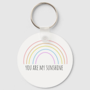 You are my sunshine rainbow key ring