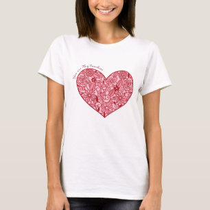 You are My Sunshine   Romantic Heart of Flowers T-Shirt