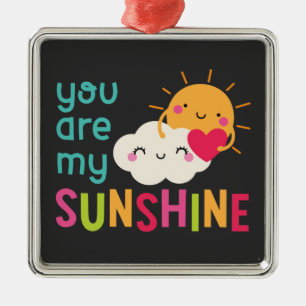 You are my Sunshine Shirt, Love Shirt, Valentines Metal Tree Decoration