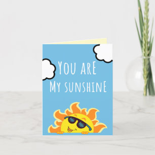 'You Are My Sunshine' Sun Illustration Cute Sky Thank You Card
