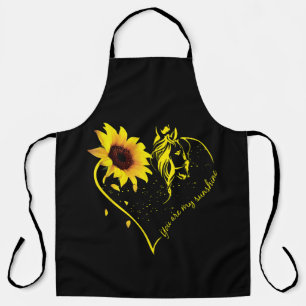 You Are My Sunshine Sunflower And Horse Apron