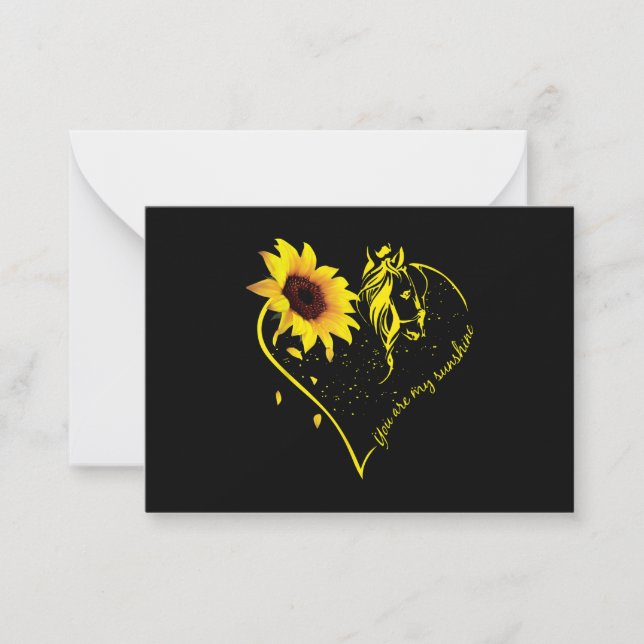 You Are My Sunshine Sunflower And Horse Card (Front)