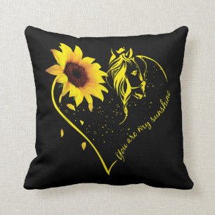 You Are My Sunshine Sunflower And Horse Cushion