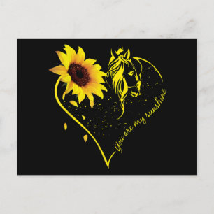 You Are My Sunshine Sunflower And Horse Holiday Postcard