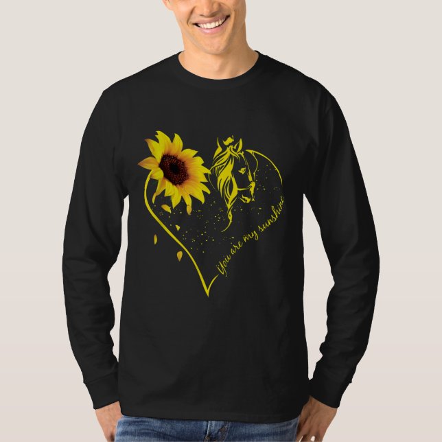 You Are My Sunshine Sunflower And Horse T-Shirt (Front)
