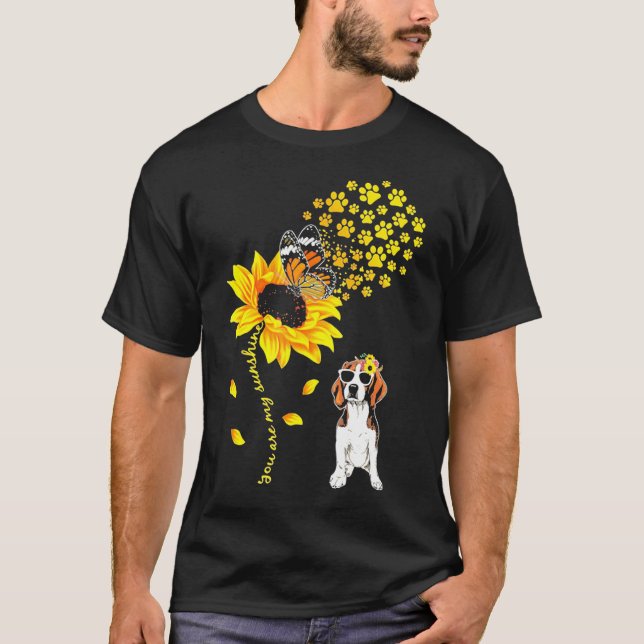 You Are My Sunshine Sunflower Beagle For Men Woman T-Shirt (Front)
