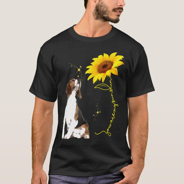 You Are My Sunshine Sunflower Beagle T-Shirt (Front)
