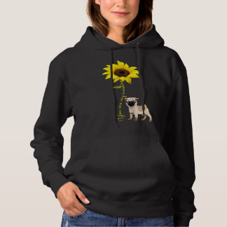 You Are My Sunshine Sunflower Cute Pug Dog Lover E Hoodie