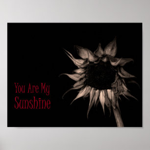 You Are My Sunshine Sunflower Elegant Unique Cool Poster
