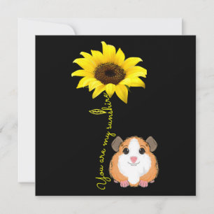 You Are My Sunshine Sunflower Guinea Pig Mum Card