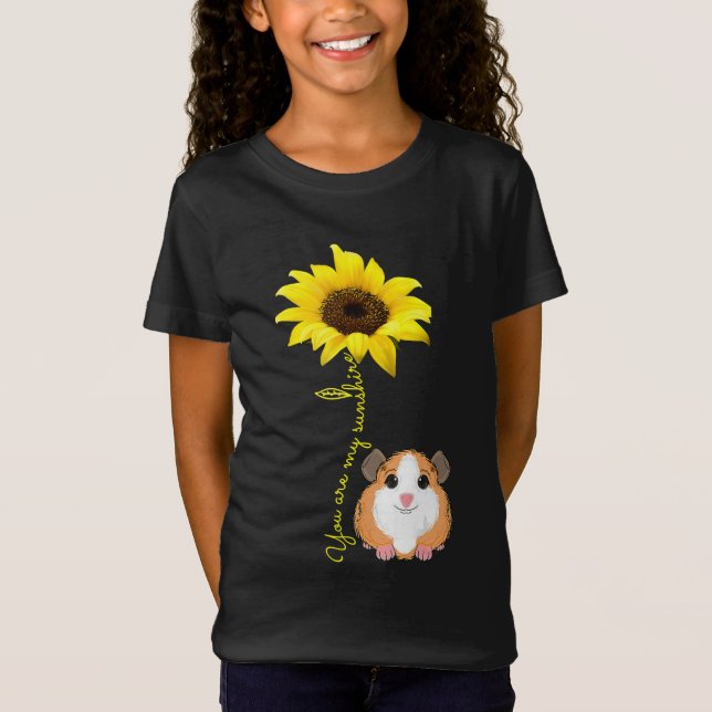 You Are My Sunshine Sunflower Guinea Pig Mum T-Shirt (Front)