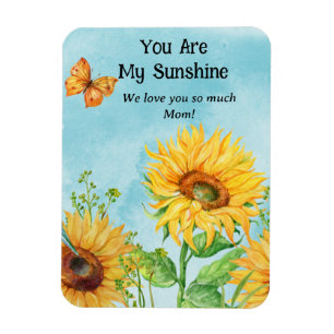 YOU ARE MY SUNSHINE SUNFLOWER MAGNET (Personalise)