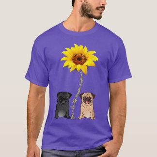 You are My Sunshine Sunflower Pug Gift girl vintag T-Shirt