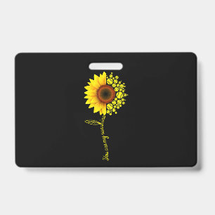 You Are My Sunshine Sunflower Softball ID Badge