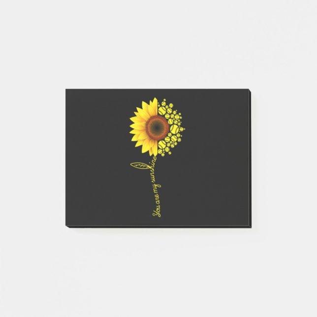 You Are My Sunshine Sunflower Softball Post-it Notes (Front)