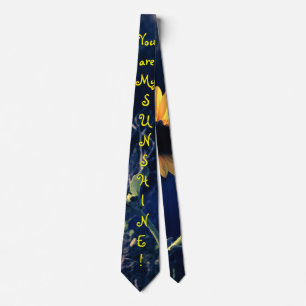 You are My Sunshine! Sunflower Vintage Watch Tie