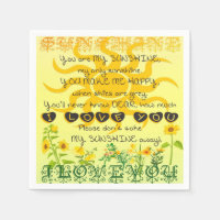 You are My Sunshine with Flowers in Yellow