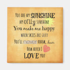 You are my Sunshine Word Art Typography