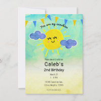 You are my Sunshine Yellow & Blue Birthday Party